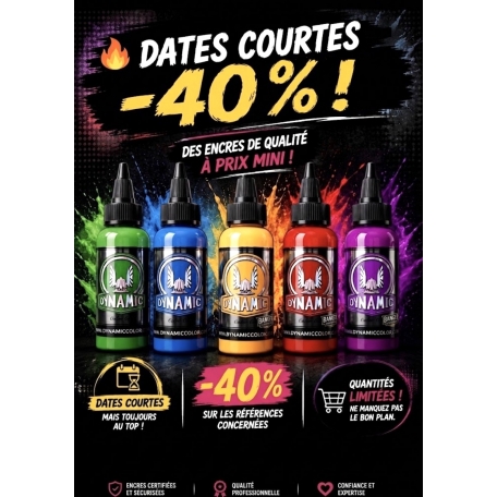 ENCRES DE TATOUAGE A DATES COURTES