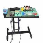 TABLE DE TATOUAGE PLIANTE A ROULETTES