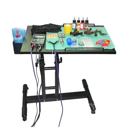 TABLE DE TATOUAGE PLIANTE A ROULETTES