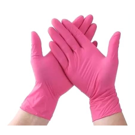 GANTS NITRILE ROSE (M)