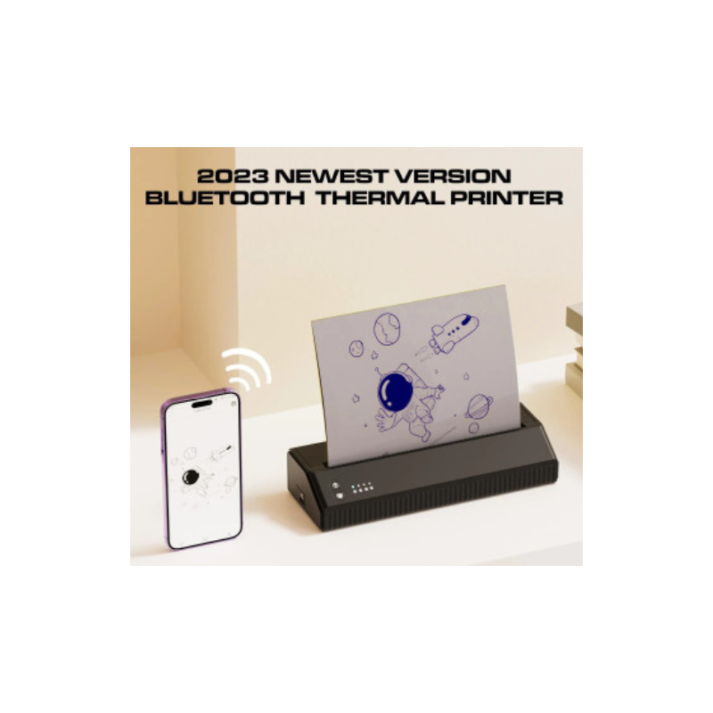 LIUMATE Machine de Transfert de Tatouage Bluetooth Thermocopieur Tatouage,  Imprimante Thermique Portable sans Fil Photocopieur Pochoir de copieur  imprimante Mobile A4, pour iOS Android et PC : : Cuisine et Maison